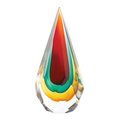 H2H Faceted Teardrop Art Glass Sculpture H22598542